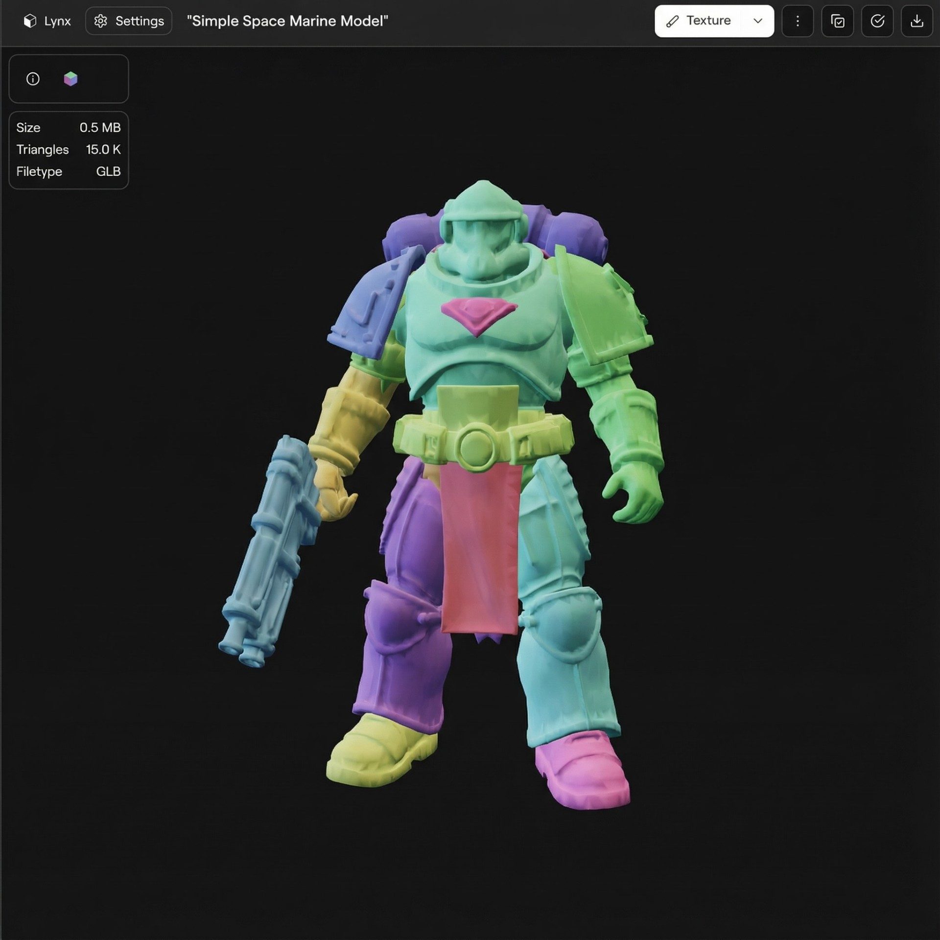 Model Segmentation — Automatic part separation for rigging, animation, and modular asset workflows.