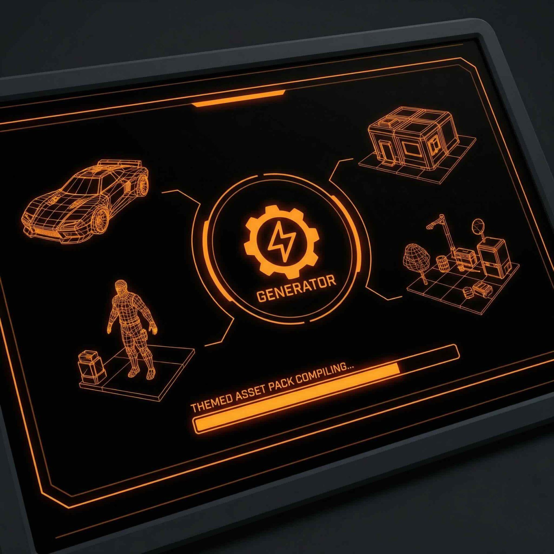 3D Model Packs — Generate whole themed sets in one pass — consistent in style, scale, and detail.