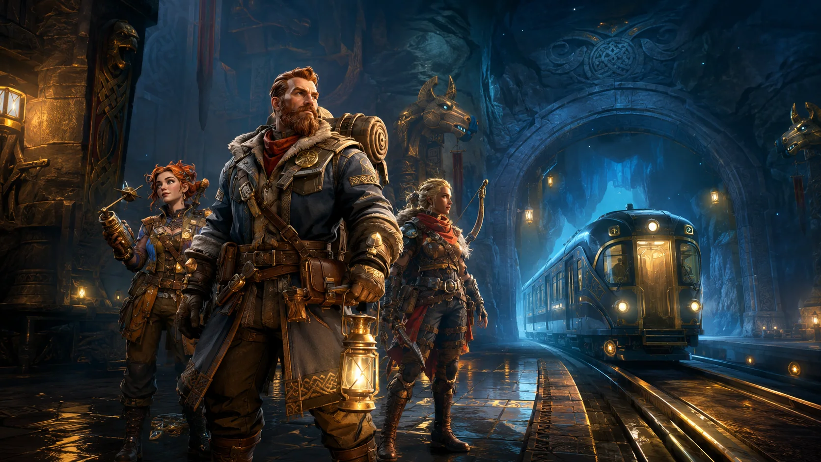 Northline key art — characters on an underground station platform